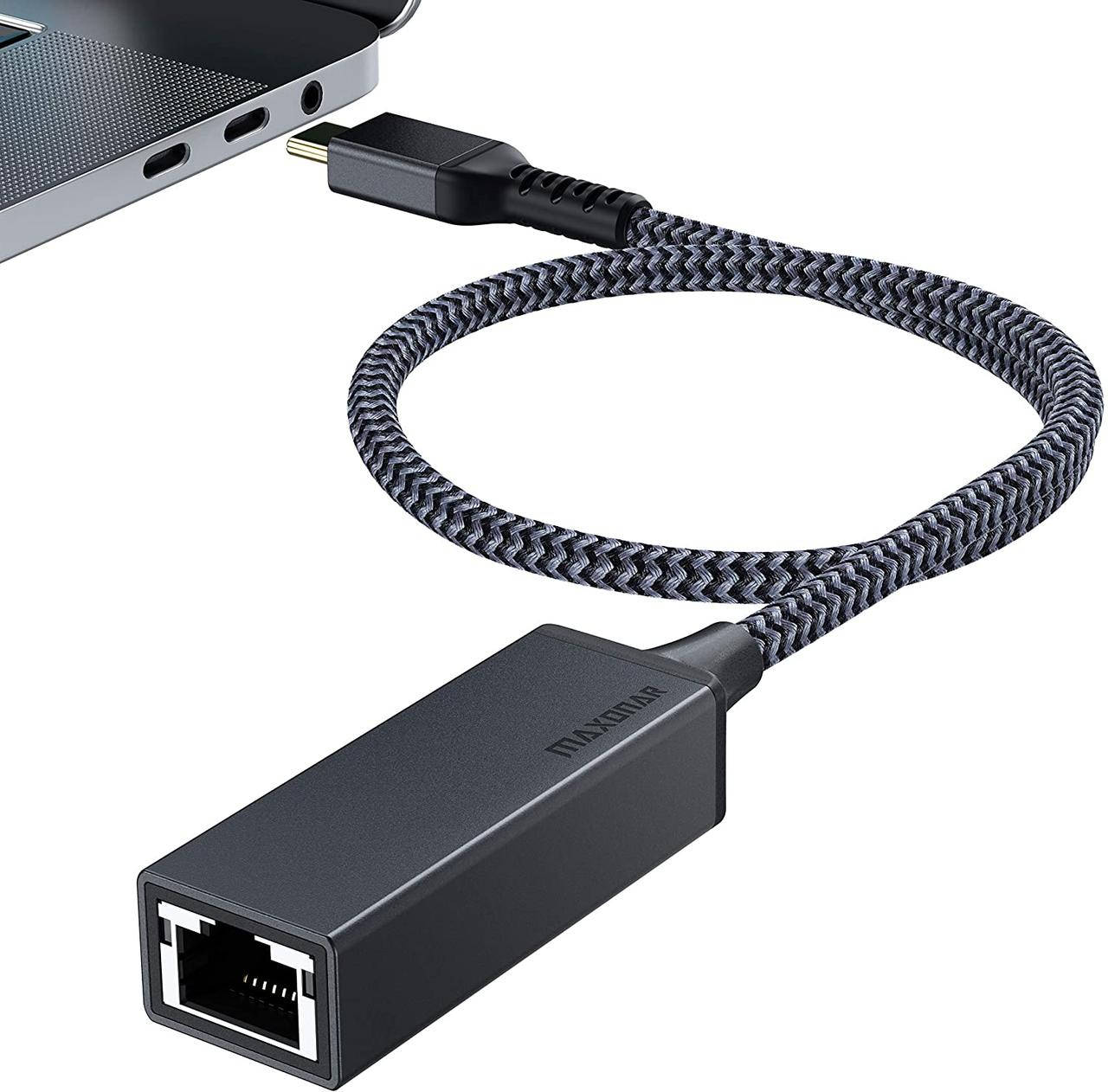 Адаптер USB C в Ethernet, сертифицированный Maxonar USB-IF конвертер RJ45 в Thunderbolt 3 Type C Gigabit
Адаптер USB C в Ethernet, сертифицированный Maxonar USB-IF конвертер RJ45 в Thunderbolt 3 Type C Gigabit
