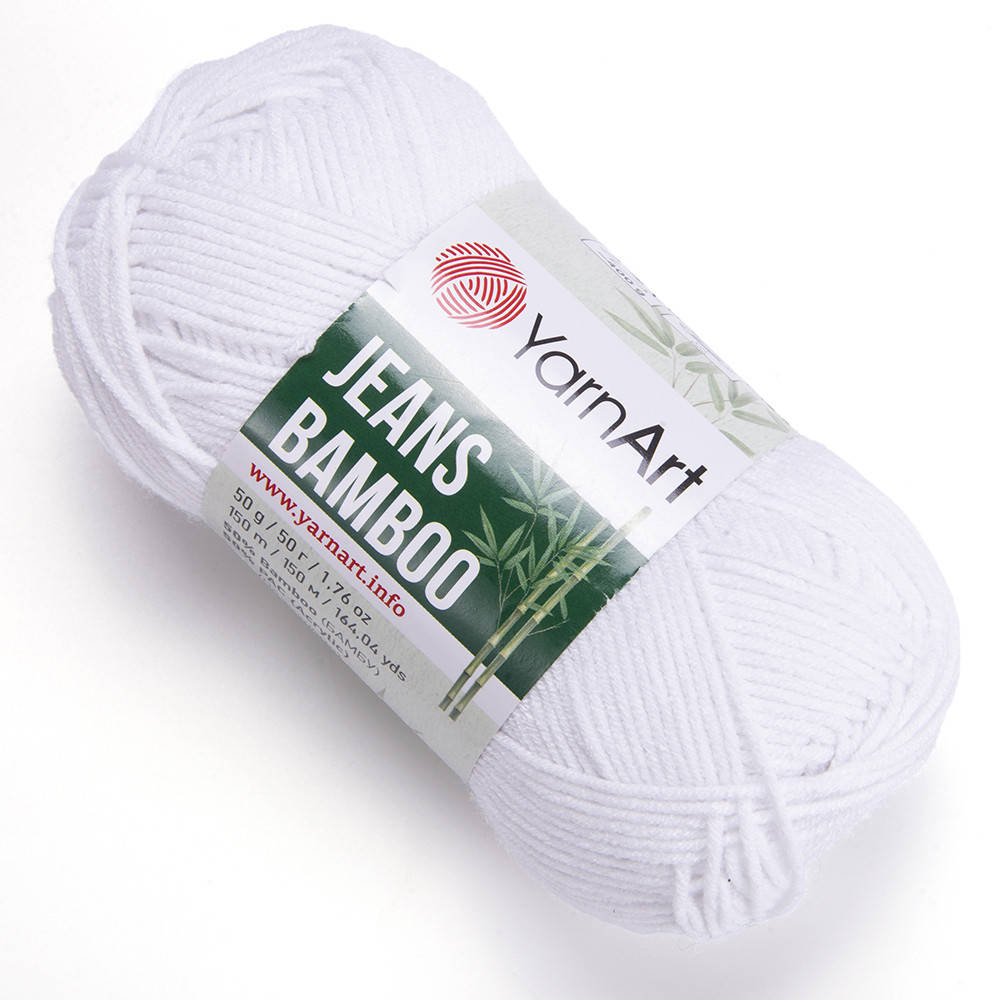 Yarnart Jeans Bamboo (ЯрнАрт Джинс Бамбук) № 101 белый (Пряжа полухлопок, нитки для вязания)
Yarnart Jeans Bamboo (ЯрнАрт Джинс Бамбук) № 101 белый (Пряжа полухлопок, нитки для вязания)