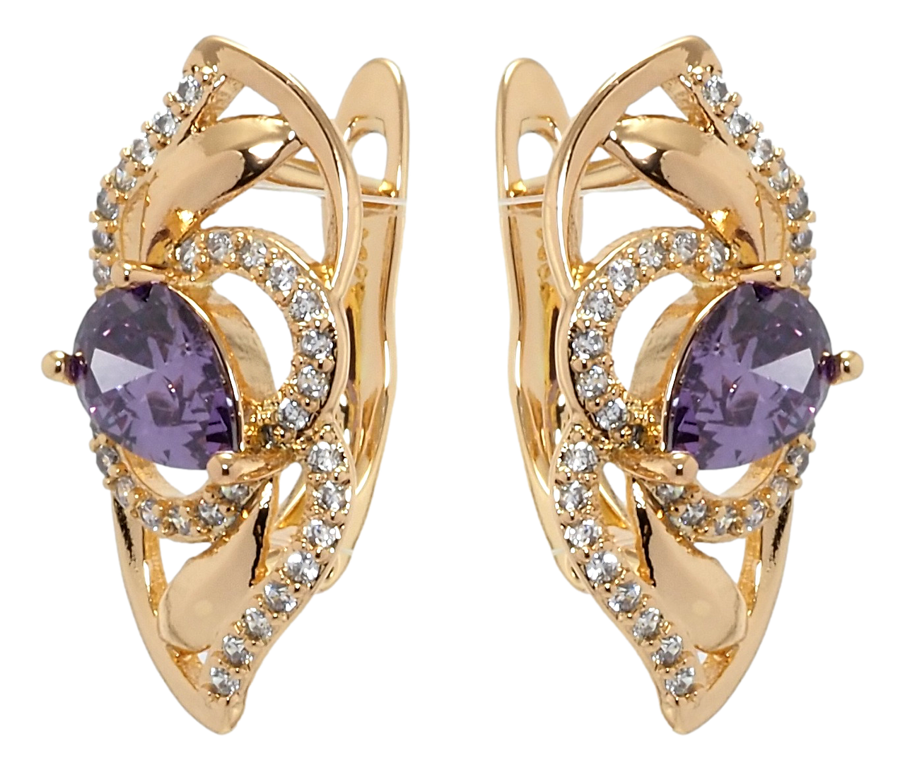 Серьги Xuping Позолота 18K английский замок "Цветочная композиция с фиолетовым фианитом"
Серьги Xuping Позолота 18K английский замок "Цветочная композиция с фиолетовым фианитом"