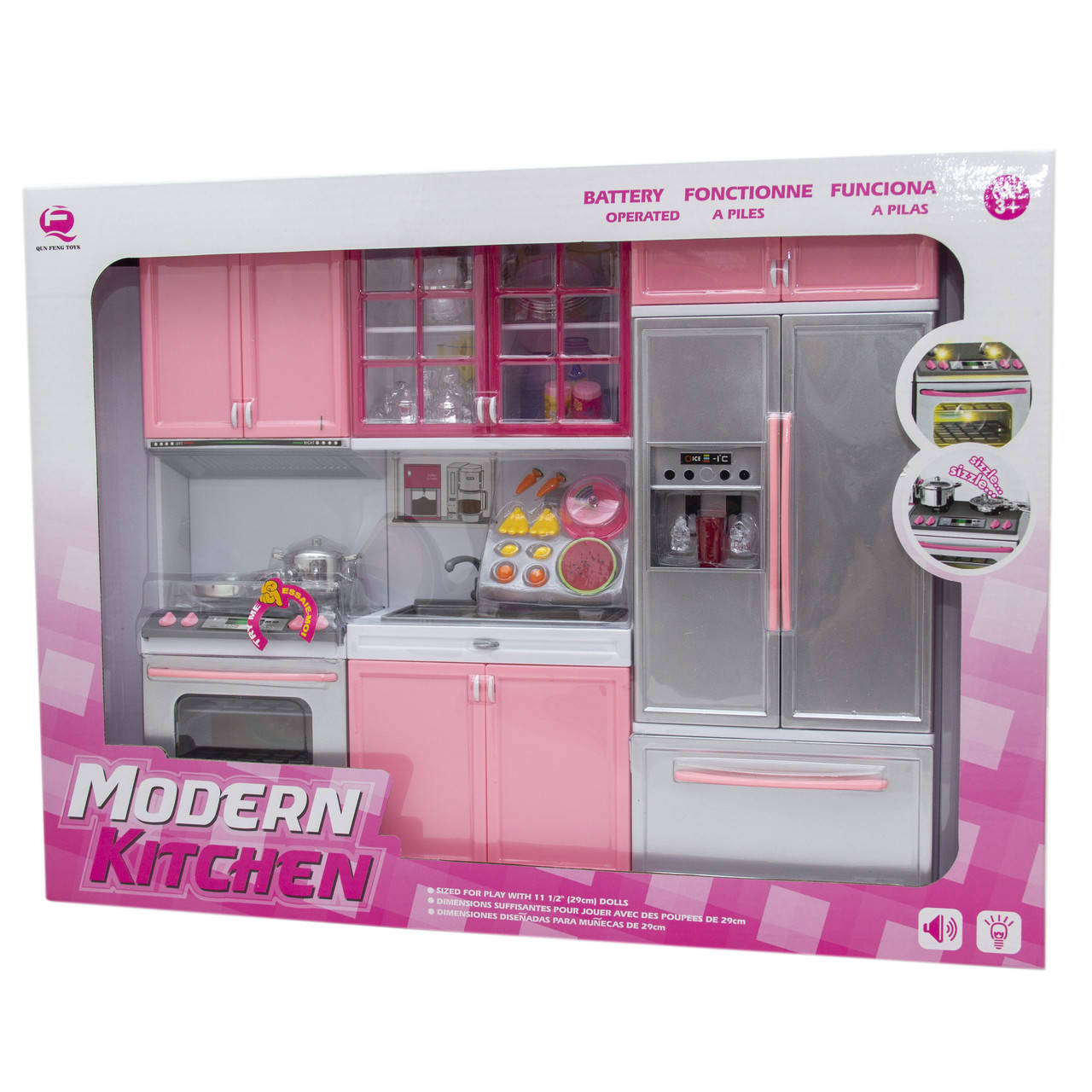 Игровой набор - кукольная кухня "Современная кухня", 47x9,5x35 см, розовый, пластик (26210P) 
Игровой набор - кукольная кухня "Современная кухня", 47x9,5x35 см, розовый, пластик (26210P)