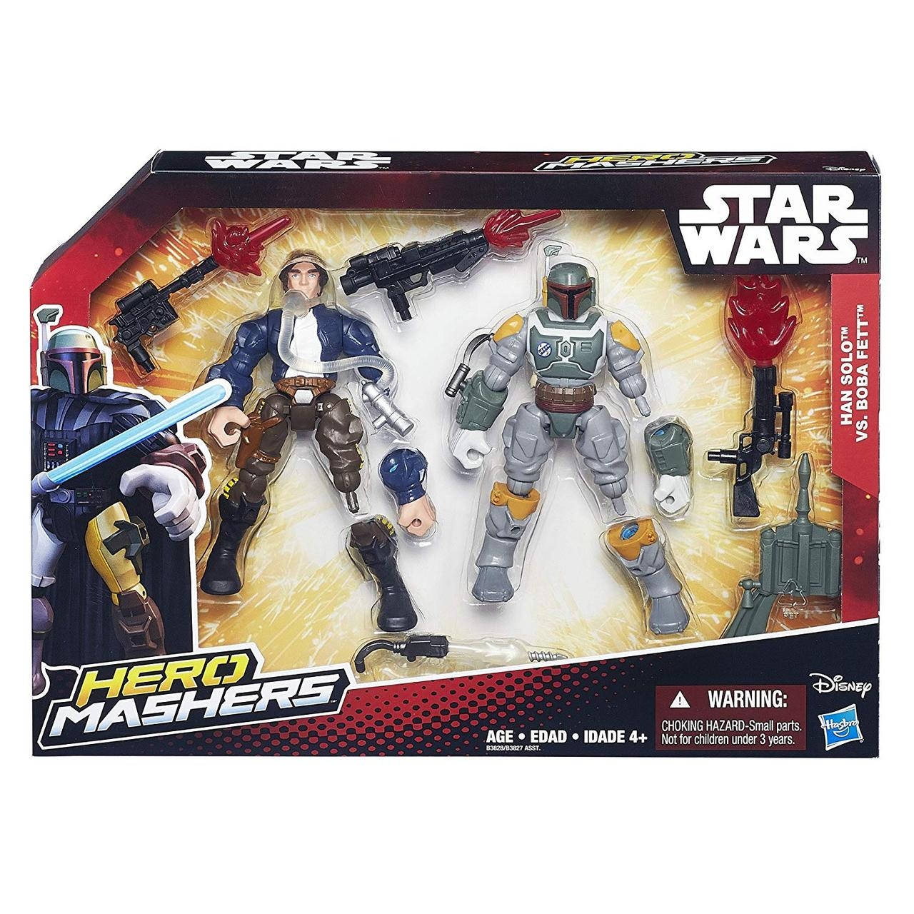 Разборные фигурки 2в1 Хан Соло и Боба Фетт "Машерс" - Han Solo, Boba Fett, Star Wars, Mashers, Hasbro
Разборные фигурки 2в1 Хан Соло и Боба Фетт "Машерс" - Han Solo, Boba Fett, Star Wars, Mashers, Hasbro