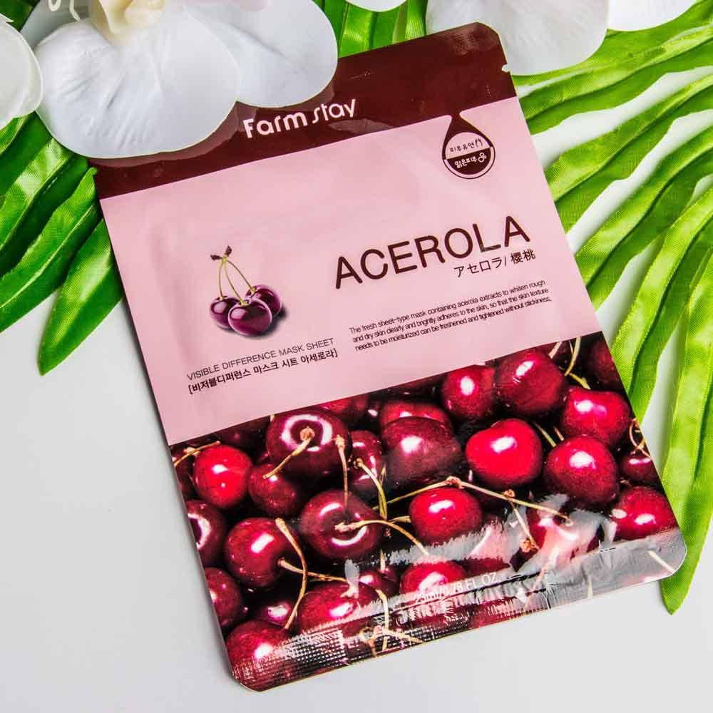 Тканевая маска с натуральным экстрактом ацеролы Farmstay Acerola Visible Difference Mask Sheet
Тканевая маска с натуральным экстрактом ацеролы Farmstay Acerola Visible Difference Mask Sheet
