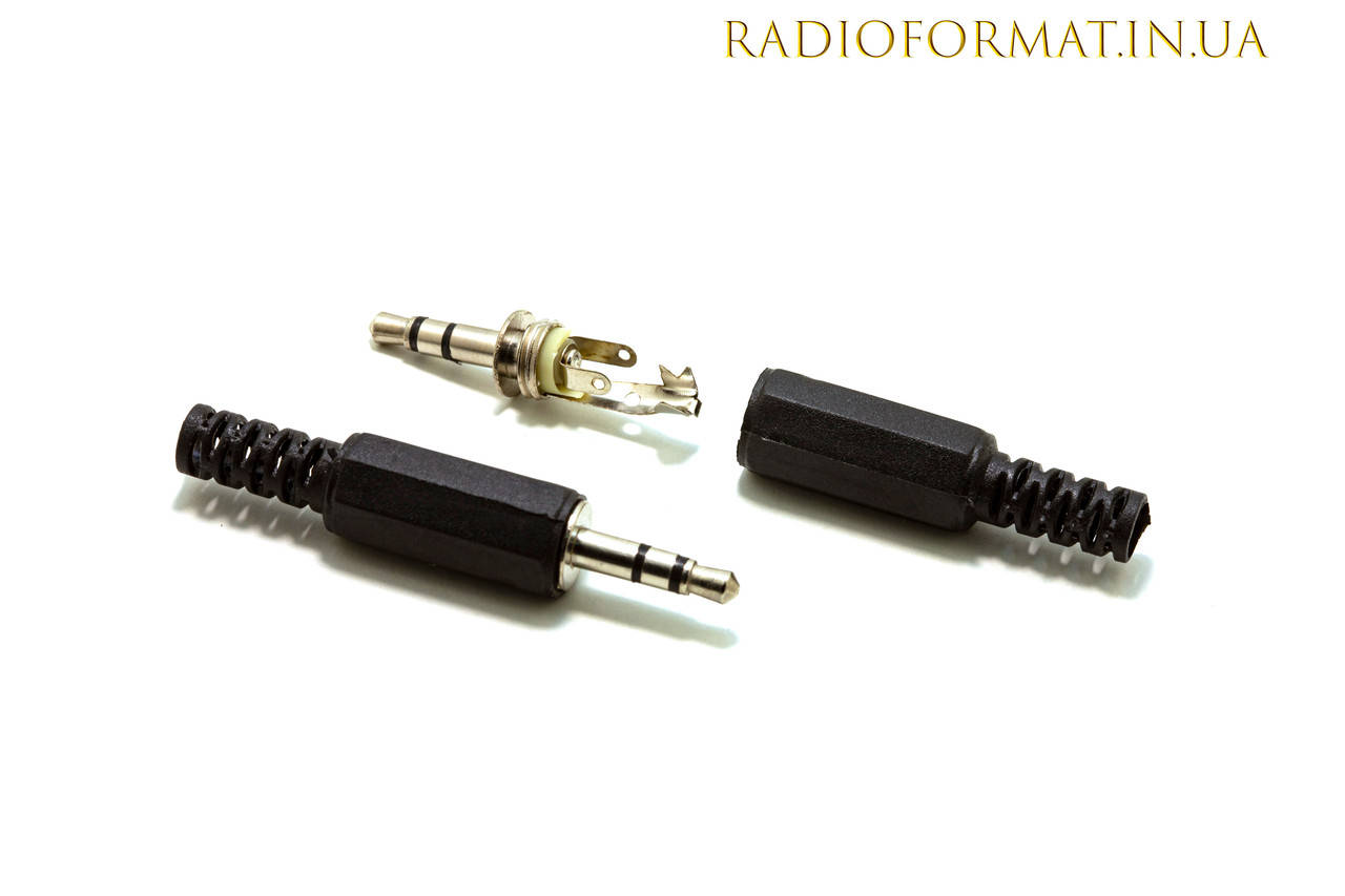 Штекер JACK 3,5 стерео, 3 pin на кабель
Штекер JACK 3,5 стерео, 3 pin на кабель