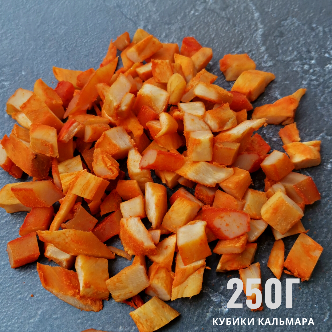 Кубики кальмара солено-сушеного с перцем (закуска к пиву, снек) вес 0.25, Полиэтиленовый пакет
Кубики кальмара солено-сушеного с перцем (закуска к пиву, снек) вес 0.25, Полиэтиленовый пакет