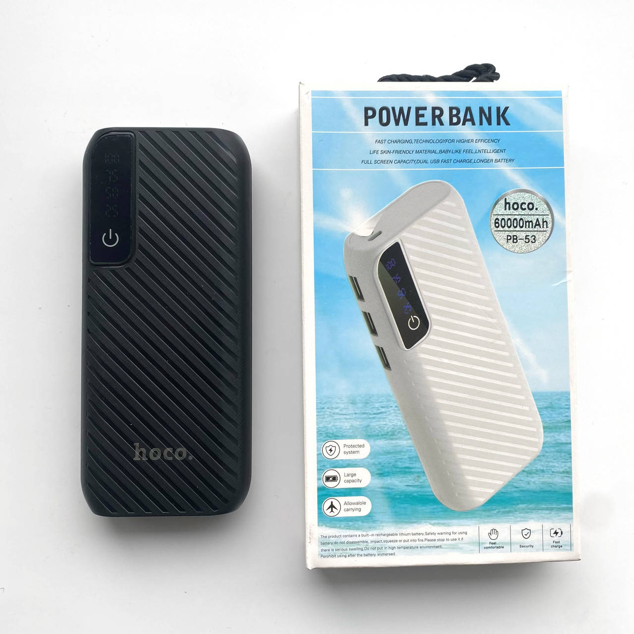Зовнішній Портативний Акумулятор з ліхтариком Power Bank Hoco 6000mAh PB-53
Зовнішній Портативний Акумулятор з ліхтариком Power Bank Hoco 6000mAh PB-53