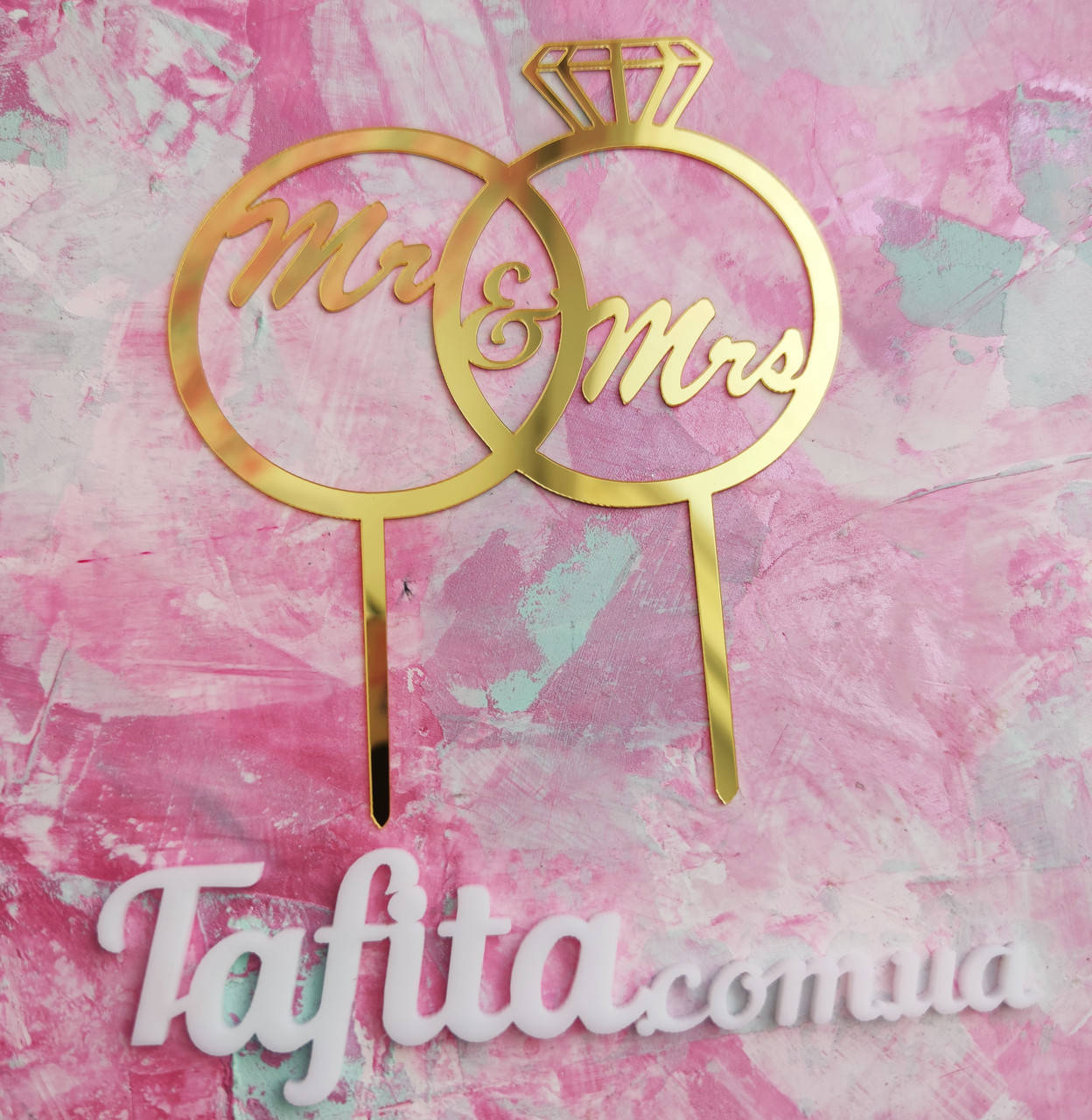 Весільний топер акрил золото
Весільний топер акрил золото