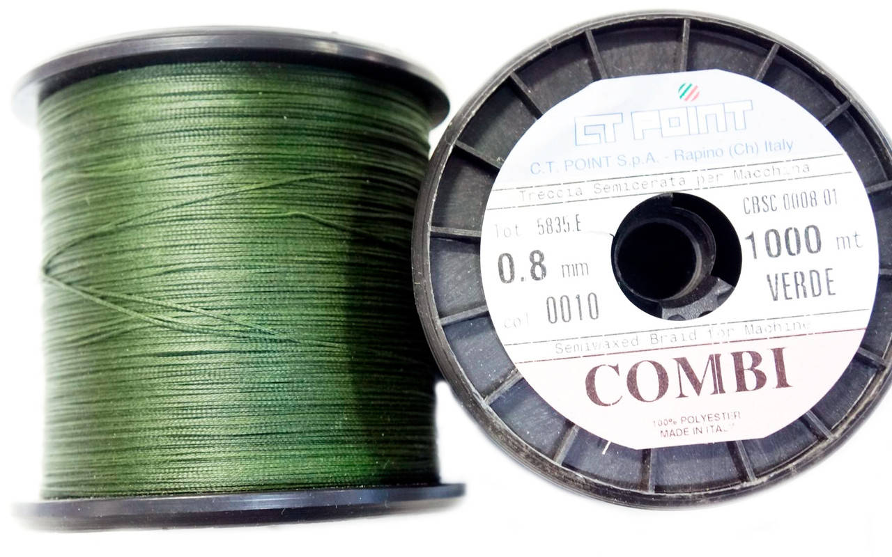 Нитка "COMBI" 0,8мм вощеная (1000 м.) Зеленый VERDE(0010), Зелёный
Нитка "COMBI" 0,8мм вощеная (1000 м.) Зеленый VERDE(0010), Зелёный