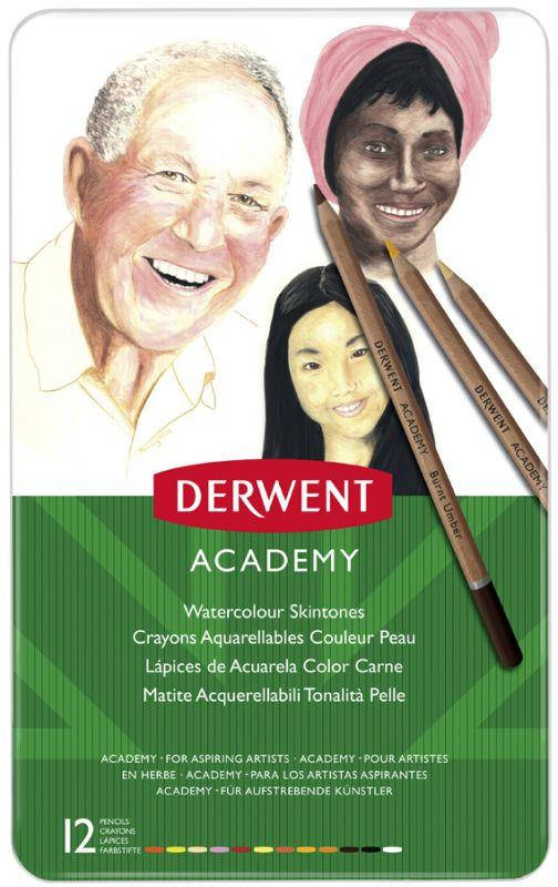 Набор акварельных карандашей Academy WaterСolour Skintones в мет.короб. 12 цветов, Derwent
Набор акварельных карандашей Academy WaterСolour Skintones в мет.короб. 12 цветов, Derwent