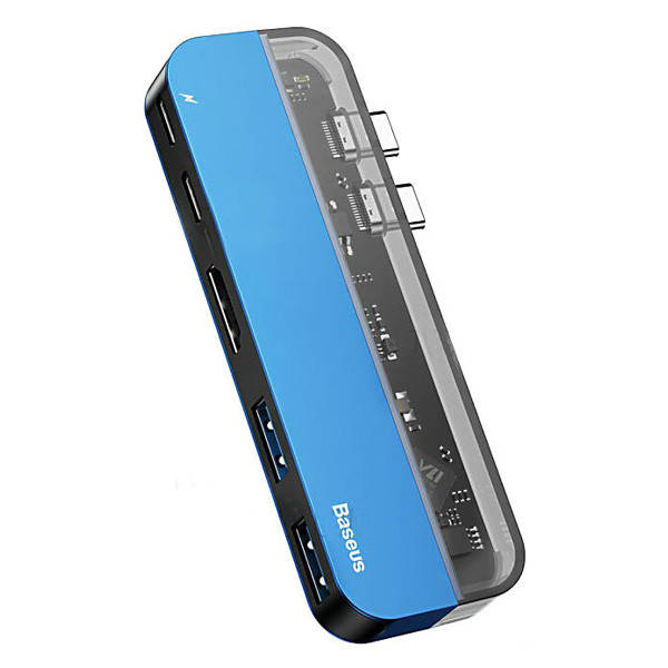 USB-хаб Baseus Transparent Series Dual Type-C Multifunctional CAHUB-TS03 (Голубой)
USB-хаб Baseus Transparent Series Dual Type-C Multifunctional CAHUB-TS03 (Голубой)