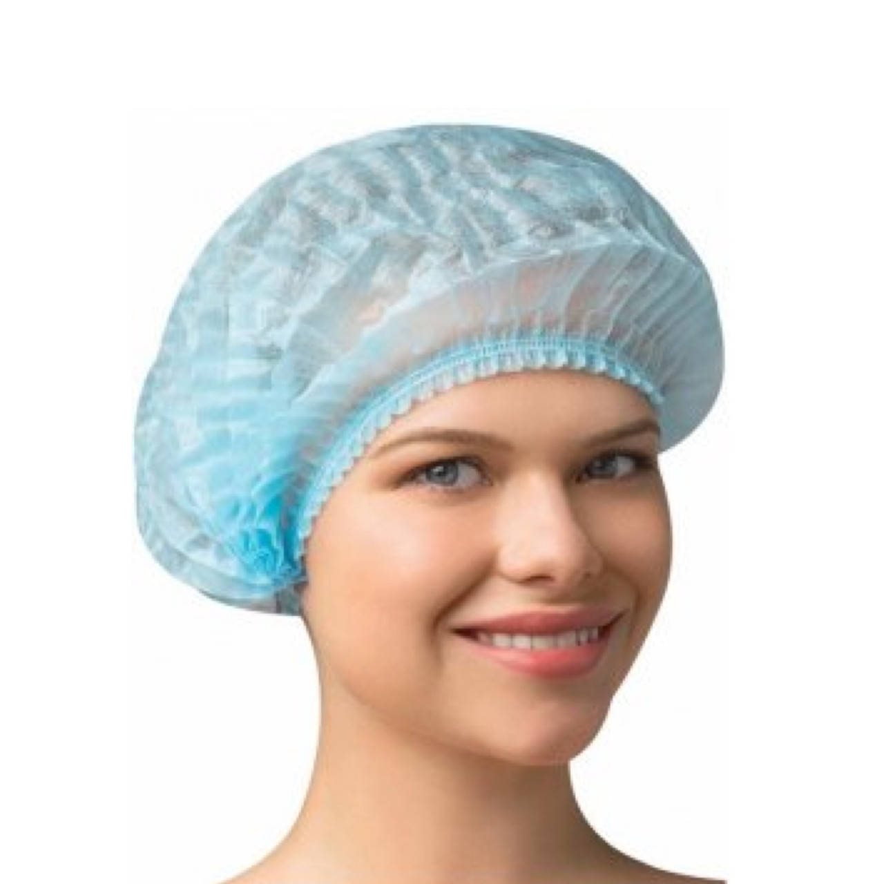 Шапочка медицинская на одной резинке из спанбонда (100 шт / пач), голубая, Голубой 
Шапочка медицинская на одной резинке из спанбонда (100 шт / пач), голубая, Голубой