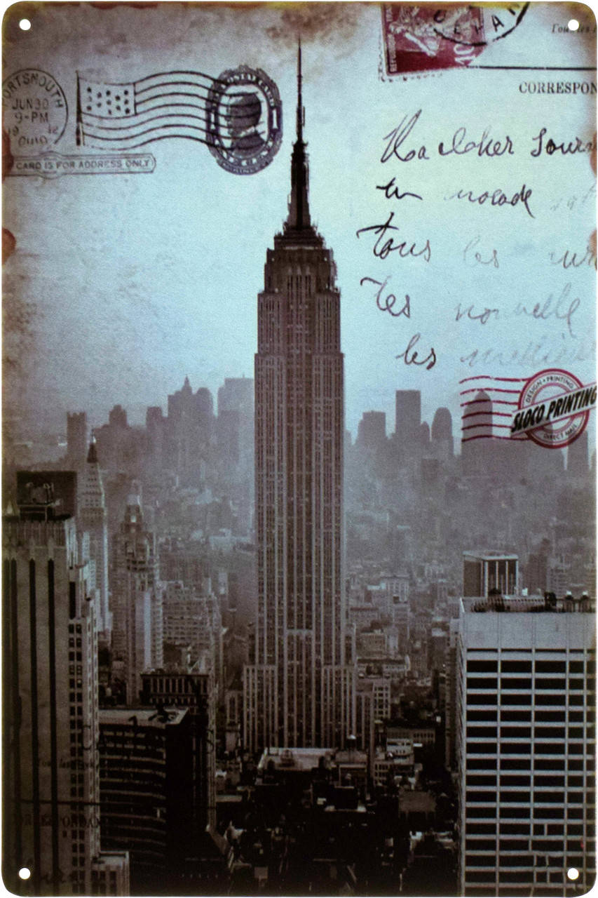 Металлическая табличка "Эмпайр-Стейт-Билдинг, Нью-Йорк / Empire State Building, New York City" (ms-103393)
Металлическая табличка "Эмпайр-Стейт-Билдинг, Нью-Йорк / Empire State Building, New York City" (ms-103393)