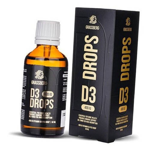 Витамин Д3 капли 10 мкг (400 МО), Vitamin D3 Drops 10mcg ( 400 IU ), Grassberg, 50 мл (GSB-091740)
Витамин Д3 капли 10 мкг (400 МО), Vitamin D3 Drops 10mcg ( 400 IU ), Grassberg, 50 мл (GSB-091740)