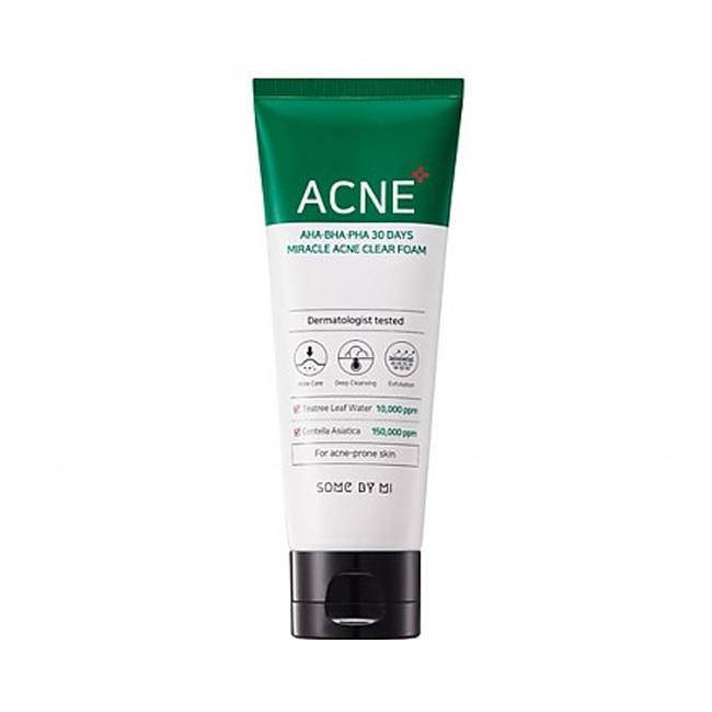 Очищающая пенка для проблемной кожи 3 видами кислот Some By Mi AHA-BHA-PHA 30 Days Miracle Acne Clear Foam
Очищающая пенка для проблемной кожи 3 видами кислот Some By Mi AHA-BHA-PHA 30 Days Miracle Acne Clear Foam