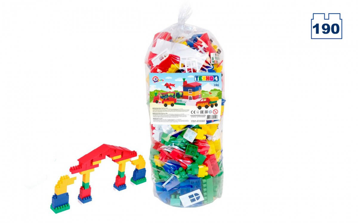 Конструктор ТехноК Техно 4 190 елементів у пакеті 0526
Конструктор ТехноК Техно 4 190 елементів у пакеті 0526