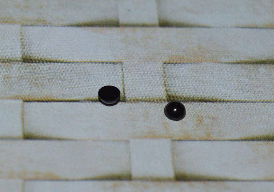 Глаза черные полубусина пластик. 3 мм 
Глаза черные полубусина пластик. 3 мм