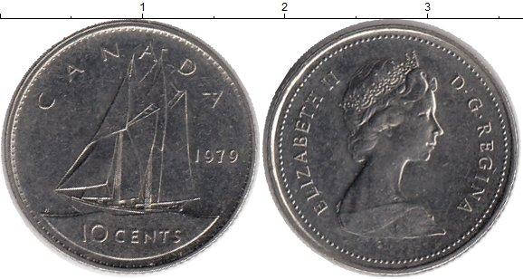 Канада 10 центов 1978,79 г. (АО)