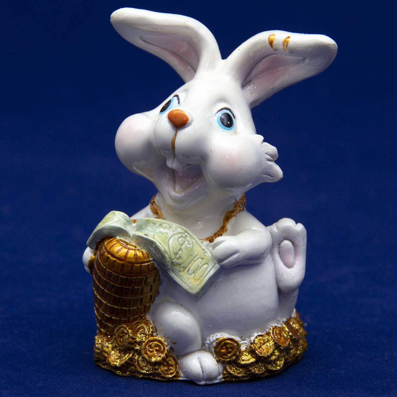 Декоративная фигурка - Кролик, морковка золотая, 7,5x5,5x4,5 см, белый, керамика (440467-2)
Декоративная фигурка - Кролик, морковка золотая, 7,5x5,5x4,5 см, белый, керамика (440467-2)