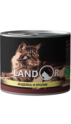 Влажный корм для взрослых кошек с индейкой и кроликом Landor TURKEY AND RABBIT FOR CATS, 200 г
Влажный корм для взрослых кошек с индейкой и кроликом Landor TURKEY AND RABBIT FOR CATS, 200 г