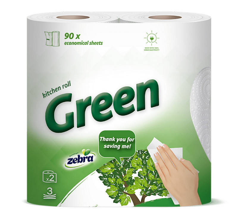 Трехслойные бумажные полотенца Zebra Green Eco 2 шт, Белый
Трехслойные бумажные полотенца Zebra Green Eco 2 шт, Белый