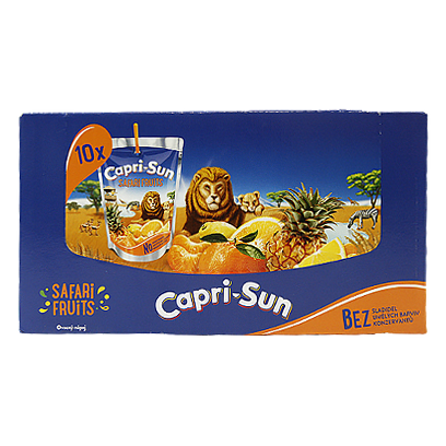 Сік Капрізон тропічні фрукти Capri-Sun safari fruits 10*200g 4пач/ящ (Код : 00-00005029)
Сік Капрізон тропічні фрукти Capri-Sun safari fruits 10*200g 4пач/ящ (Код : 00-00005029)