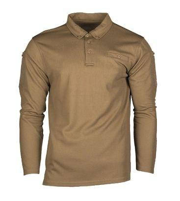 Удобное тактическое поло с длинным рукавом QuickDry цвет койот, Mil-Tec GERMANY 
Удобное тактическое поло с длинным рукавом QuickDry цвет койот, Mil-Tec GERMANY