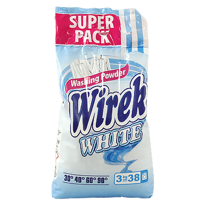 Порошок для прання Вірек для білого Wirek white super pack 38p 3kg (Код : 00-00010760)
Порошок для прання Вірек для білого Wirek white super pack 38p 3kg (Код : 00-00010760)