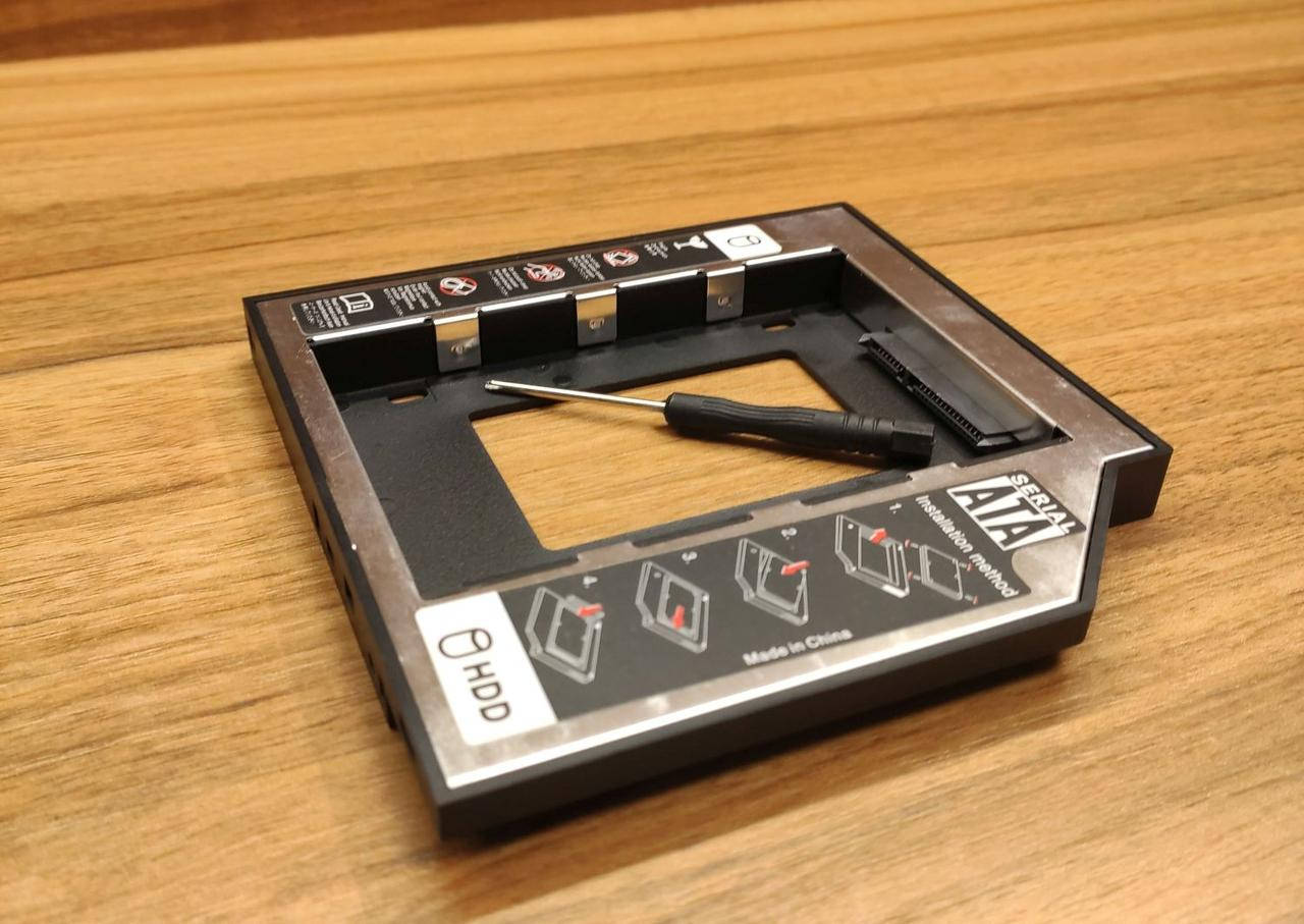 Карман для установки второго жесткого диска SATA 3.0 в отсек DVD 9.5 мм SATA (optibay caddy)
Карман для установки второго жесткого диска SATA 3.0 в отсек DVD 9.5 мм SATA (optibay caddy)
