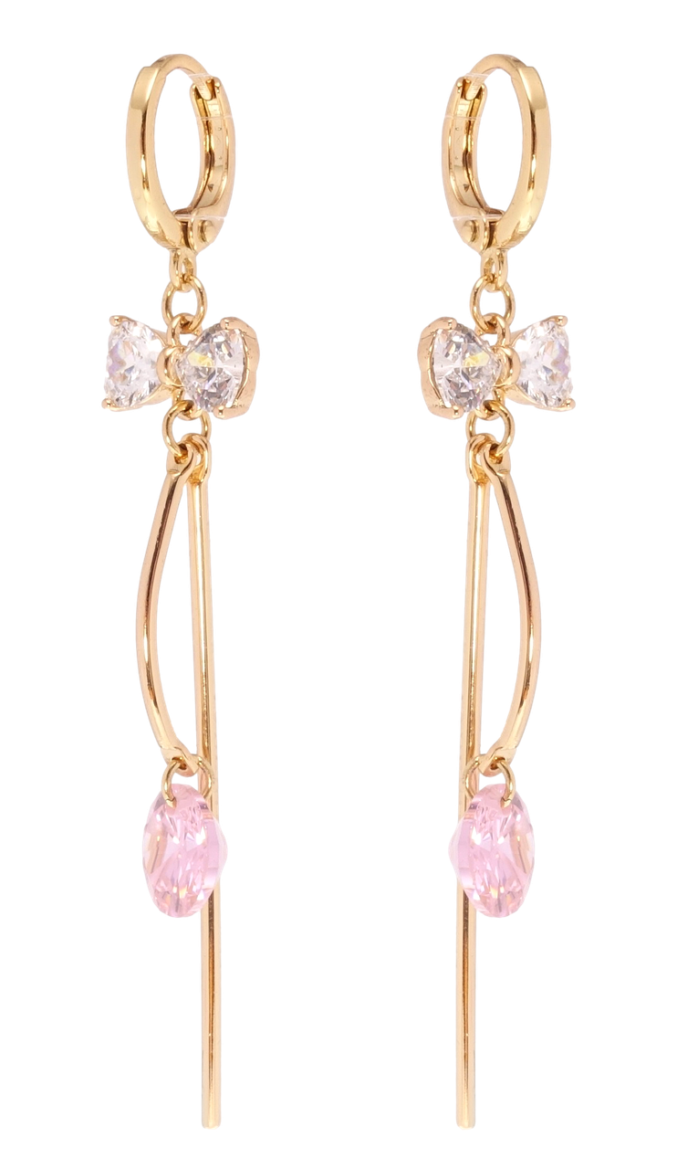 Серьги Xuping Позолота 18K подвески на колечках "Кристальные банты с розовыми фианитами"
Серьги Xuping Позолота 18K подвески на колечках "Кристальные банты с розовыми фианитами"
