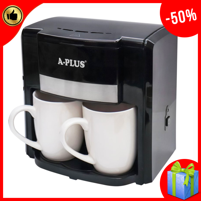 Кофеварка A-PLUS 500 Вт на 2 чашки, компактная кофемашина для приготовления кофе дома и офисе
Кофеварка A-PLUS 500 Вт на 2 чашки, компактная кофемашина для приготовления кофе дома и офисе