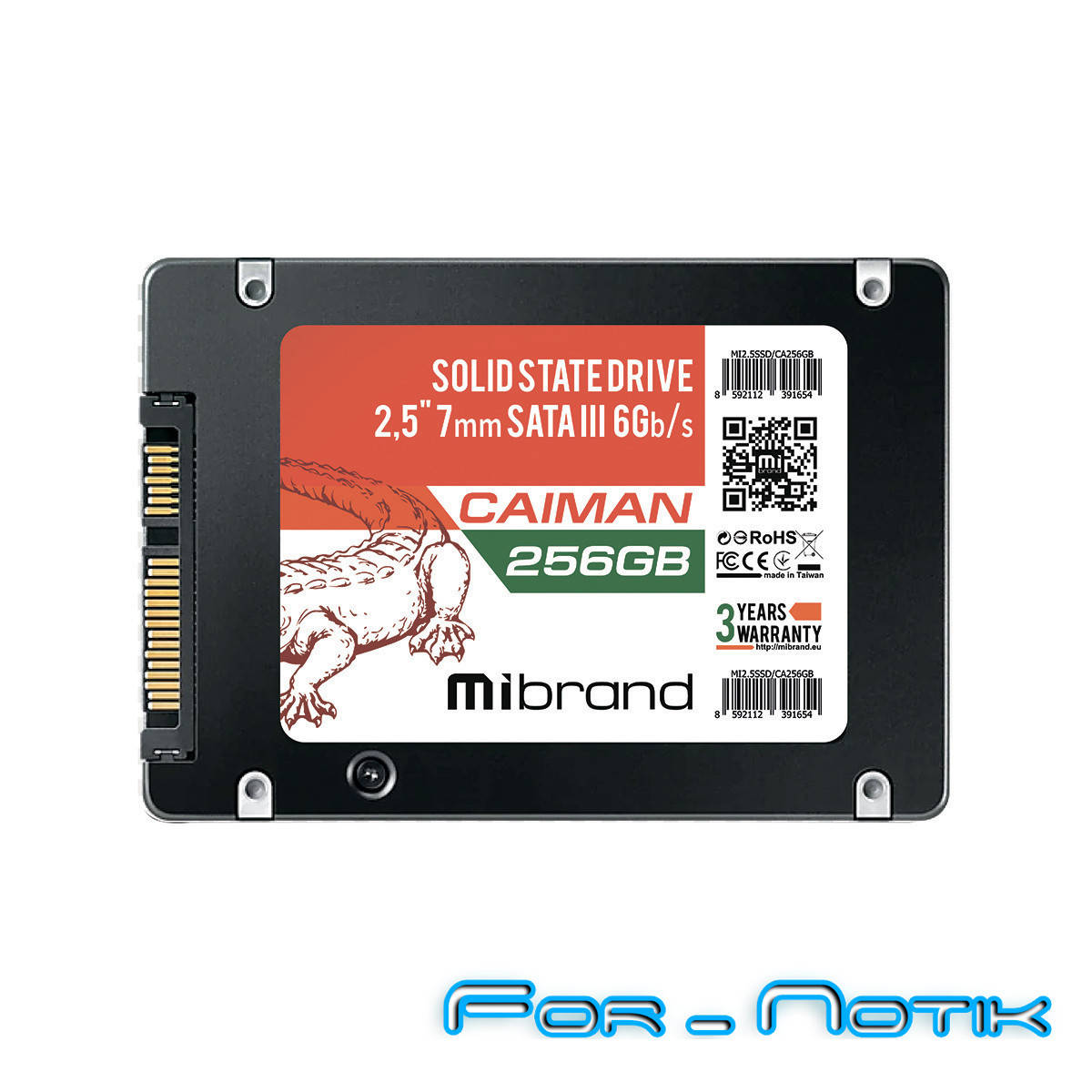 Жесткий диск 2.5" SSD 256Gb Mibrand Caiman Series, MI2.5SSD/CA256GB, 3D TLC, SATA-III 6Gb/s, зап/чт. -
Жесткий диск 2.5" SSD 256Gb Mibrand Caiman Series, MI2.5SSD/CA256GB, 3D TLC, SATA-III 6Gb/s, зап/чт. -