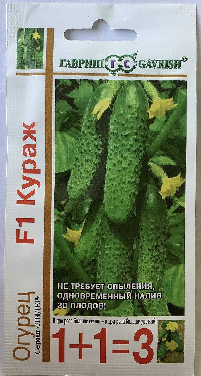 Насіння Огірок Кураж F1 Серія 1 + 1 20 насінин
Насіння Огірок Кураж F1 Серія 1 + 1 20 насінин