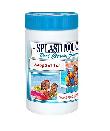 Комбинированный хлор 3в1 SPLASH Мультитаб 1 кг для дезинфекции воды в бассейне в таблетках по 20 грамм
Комбинированный хлор 3в1 SPLASH Мультитаб 1 кг для дезинфекции воды в бассейне в таблетках по 20 грамм