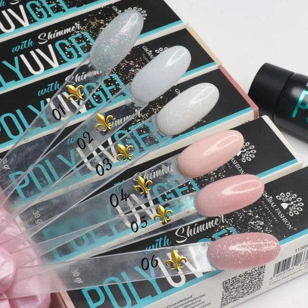 Полигель с шиммером 30 мл ,Global Fashion Poly Uv Gel With Shimmer - коллекция полигелей с сияющими шиммерами!
Полигель с шиммером 30 мл ,Global Fashion Poly Uv Gel With Shimmer - коллекция полигелей с сияющими шиммерами!