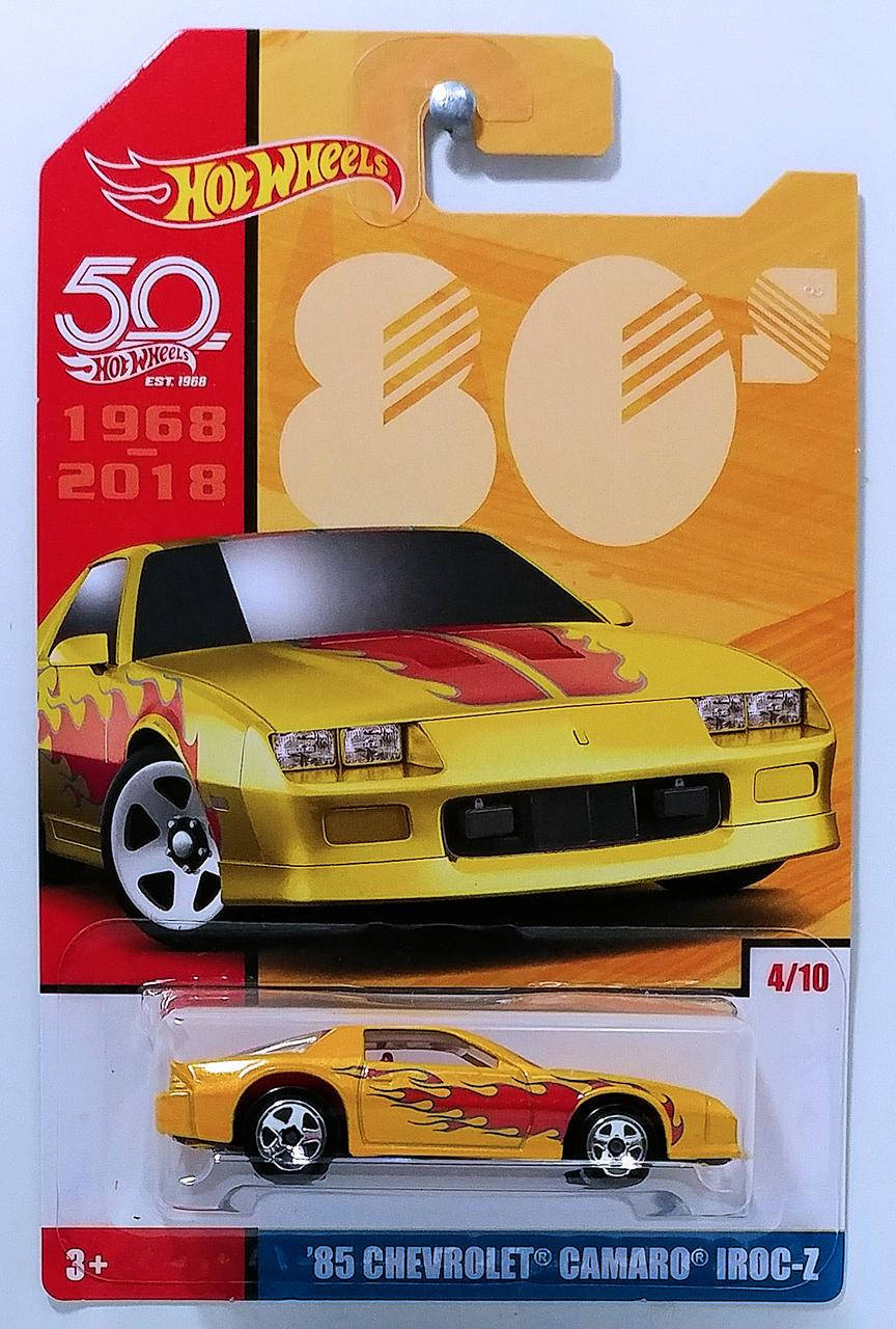 Машинка Hot Wheels - '85 Chevrolet Camaro IROC-Z - 2018 50th Anniversary Throwback (04-10). Mattel. Оригинал
Машинка Hot Wheels - '85 Chevrolet Camaro IROC-Z - 2018 50th Anniversary Throwback (04-10). Mattel. Оригинал