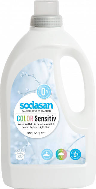 Органическое жидкое средство для стирки Sodasan Color Sensitiv 1.5 л 4019886015301 
Органическое жидкое средство для стирки Sodasan Color Sensitiv 1.5 л 4019886015301