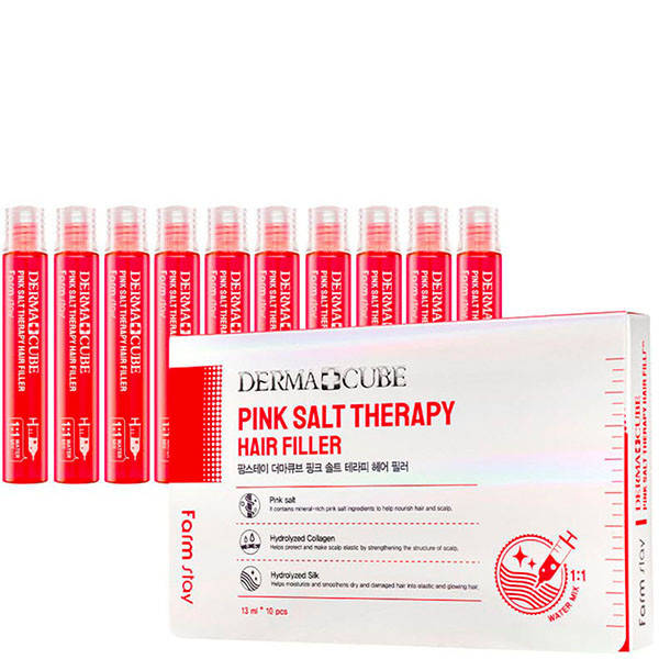 Набор филлеров с розовой солью для волос Farmstay Derma Cube Pink Salt Therapy Hair Filler 10 шт ×13 мл
Набор филлеров с розовой солью для волос Farmstay Derma Cube Pink Salt Therapy Hair Filler 10 шт ×13 мл