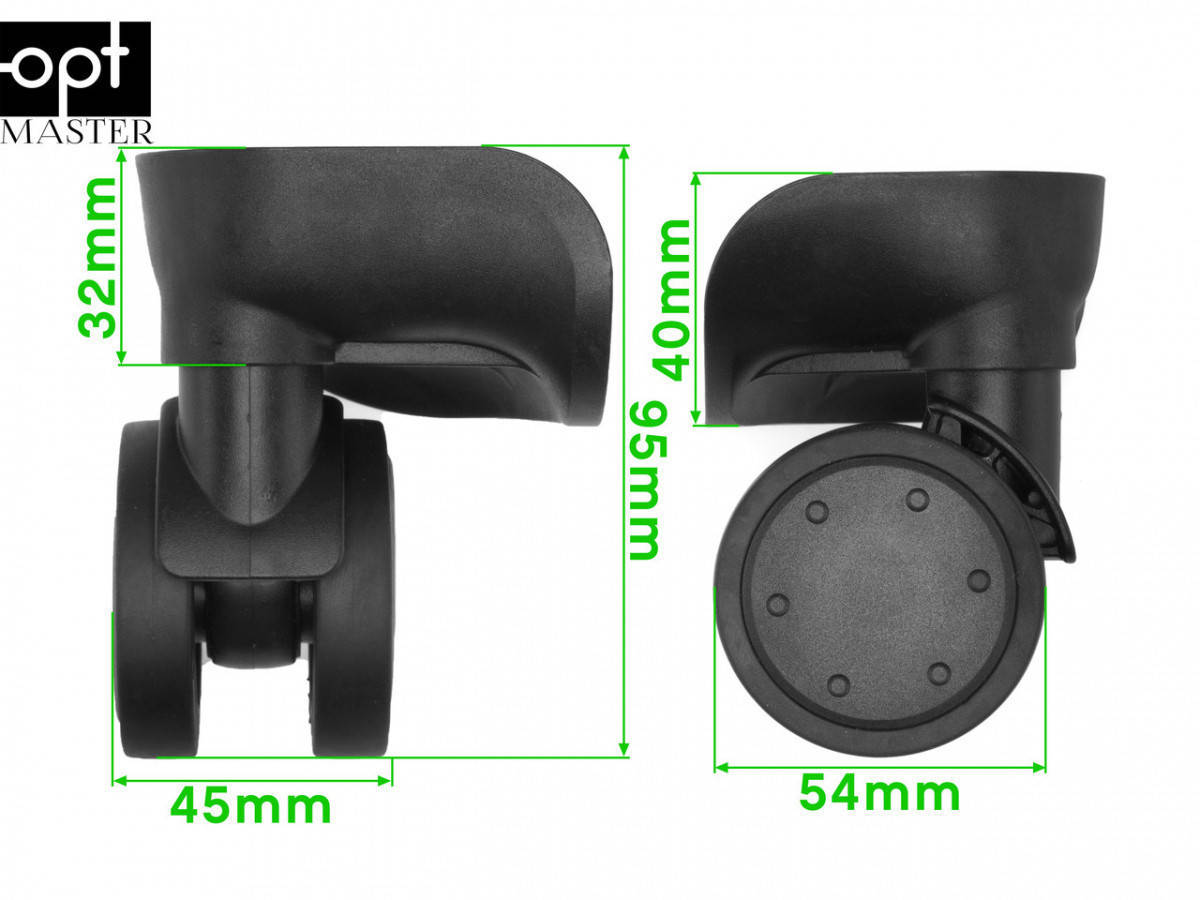 Колеса для чемодана ЧМК-1-8610-c, Черный
Колеса для чемодана ЧМК-1-8610-c, Черный