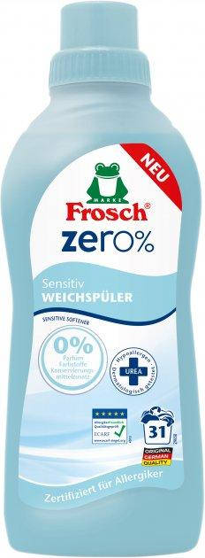 Кондиционер - ополаскиватель Frosch zero Сенситив Фрош 750 мл (31 ст.) 
Кондиционер - ополаскиватель Frosch zero Сенситив Фрош 750 мл (31 ст.)