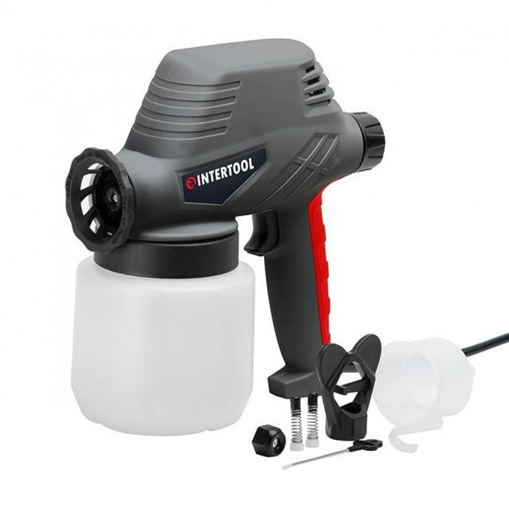 Краскопульт электрический 110 Вт, форсунка 0.8 мм, бачок 0.8 л, 300 мл/мин INTERTOOL DT-5012
Краскопульт электрический 110 Вт, форсунка 0.8 мм, бачок 0.8 л, 300 мл/мин INTERTOOL DT-5012