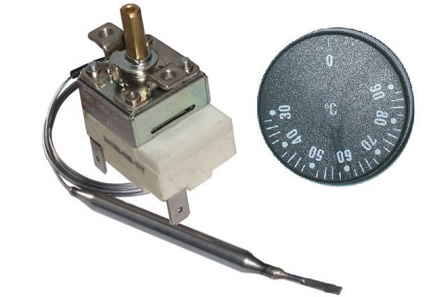 WY90C-E — Термостат для электрокотла, капиллярный с ручкой, Toff=90, L трубки 850мм, однофазный, 250V, 16A
WY90C-E — Термостат для электрокотла, капиллярный с ручкой, Toff=90, L трубки 850мм, однофазный, 250V, 16A