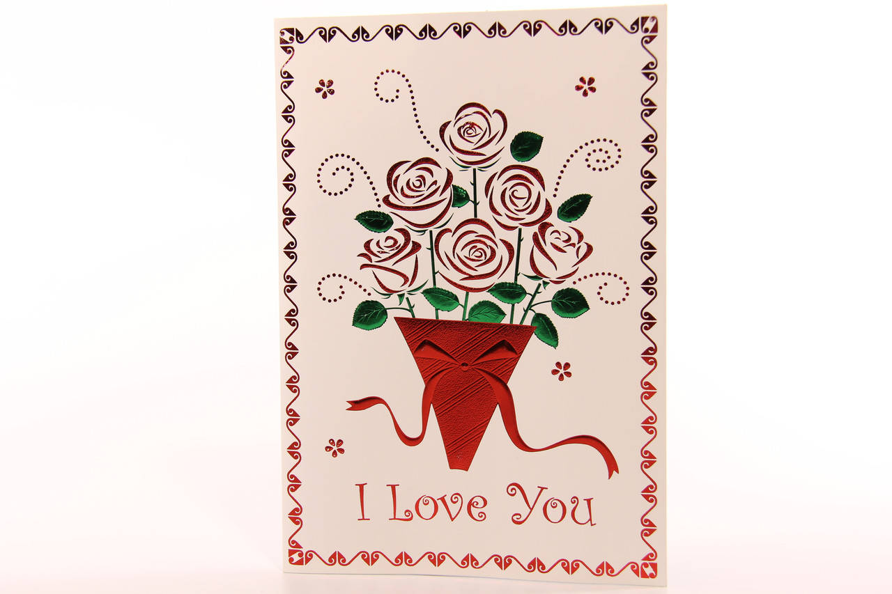 Открытка букет цветов объемная "I Love You!" +конверт (19х13 см)
Открытка букет цветов объемная "I Love You!" +конверт (19х13 см)