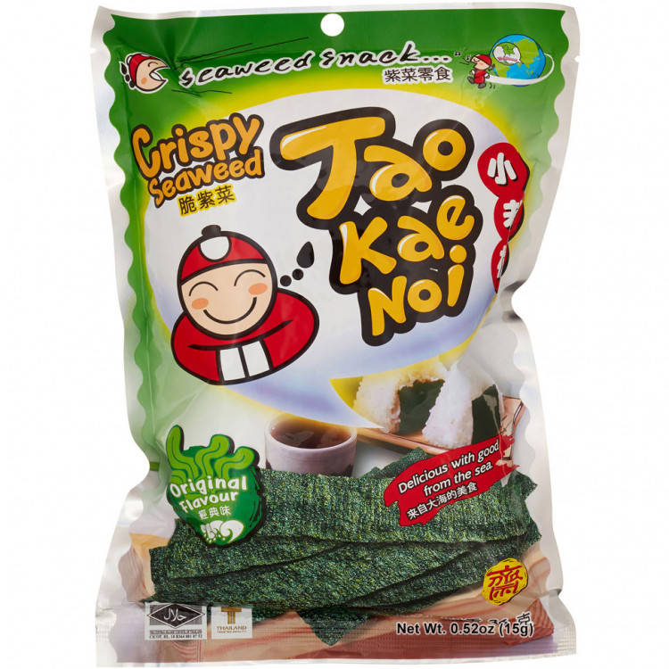 Снек з хрустких водоростей Tao Kae Noi класичні 15г
Снек з хрустких водоростей Tao Kae Noi класичні 15г