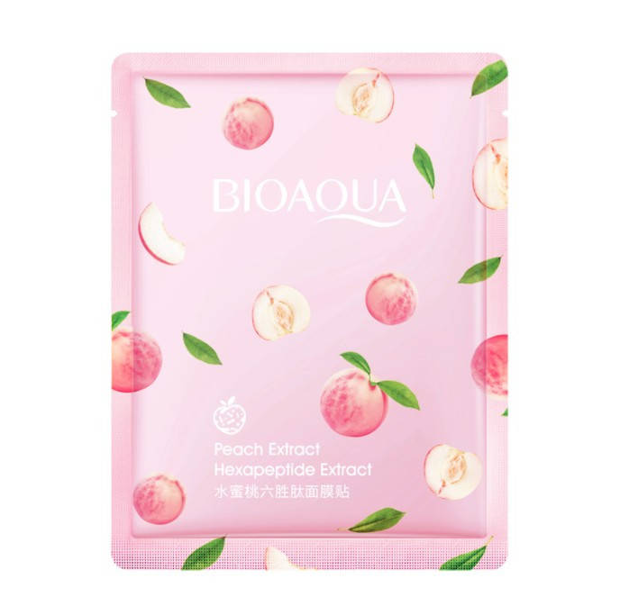 Омолаживающая пептидная маска с экстрактом персика Bioaqua Peach Extract 25g 
Омолаживающая пептидная маска с экстрактом персика Bioaqua Peach Extract 25g