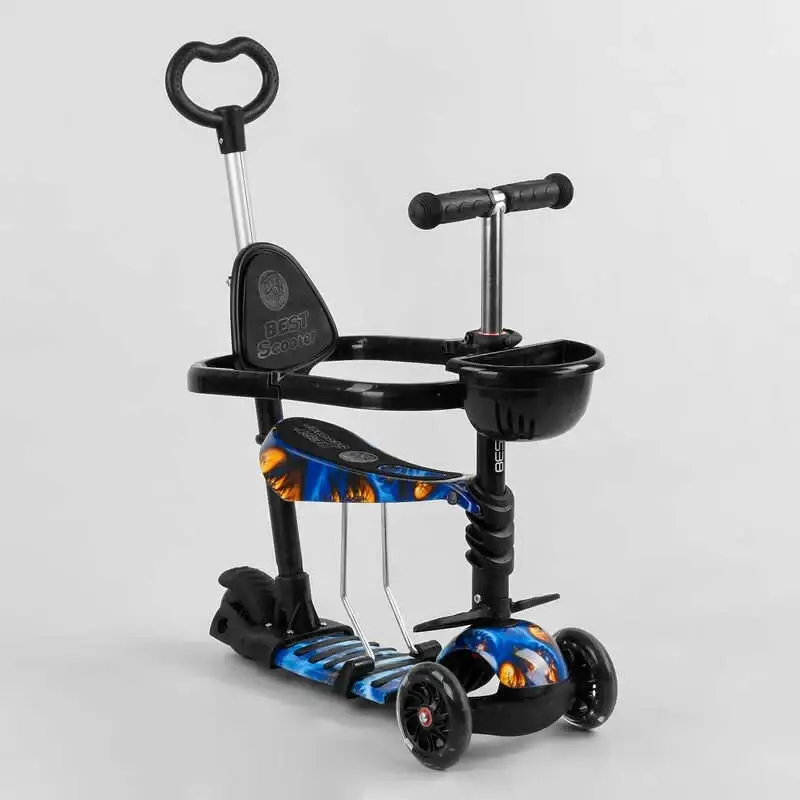 Самокат-трансформер 6-в-1 с бортиком и подсветкой Best Scooter Корзинка черный с синим S 3597, Синий
Самокат-трансформер 6-в-1 с бортиком и подсветкой Best Scooter Корзинка черный с синим S 3597, Синий