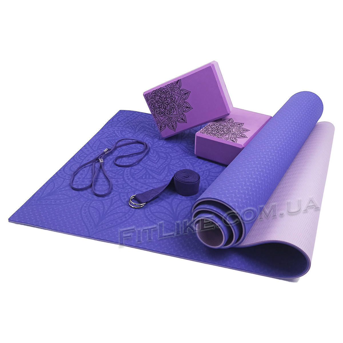 Набор Mandala YoGa Set Pro - коврик для йоги и фитнеса каремат TPE 6 мм, блоки 2 шт, ремень Фиолетовый
Набор Mandala YoGa Set Pro - коврик для йоги и фитнеса каремат TPE 6 мм, блоки 2 шт, ремень Фиолетовый