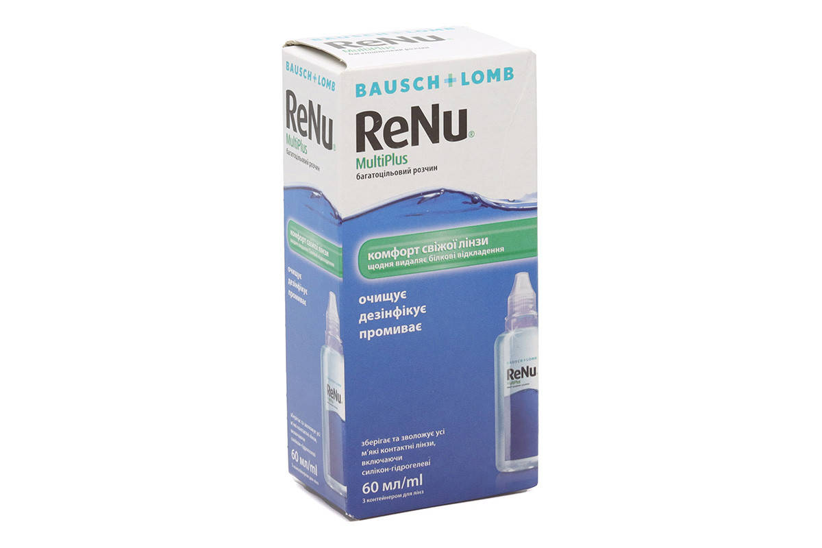 Многофункциональный раствор 60ml ReNu Multiplus
Многофункциональный раствор 60ml ReNu Multiplus