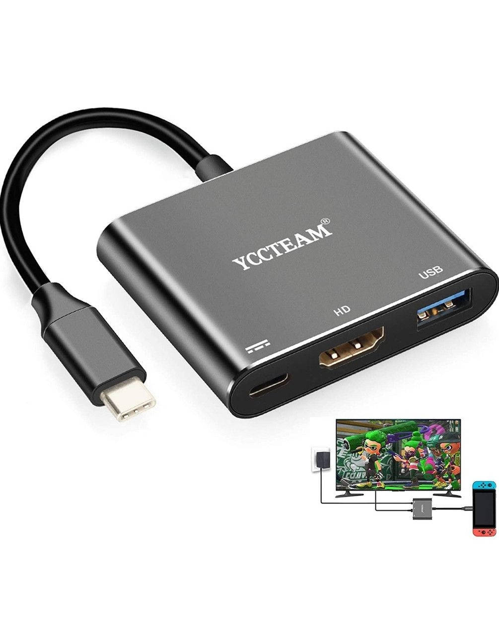 HDMI Type C Switch Adapter HUB USB C Hub, 1080p HDMI-кабель-преобразователь для коммутатора,
HDMI Type C Switch Adapter HUB USB C Hub, 1080p HDMI-кабель-преобразователь для коммутатора,