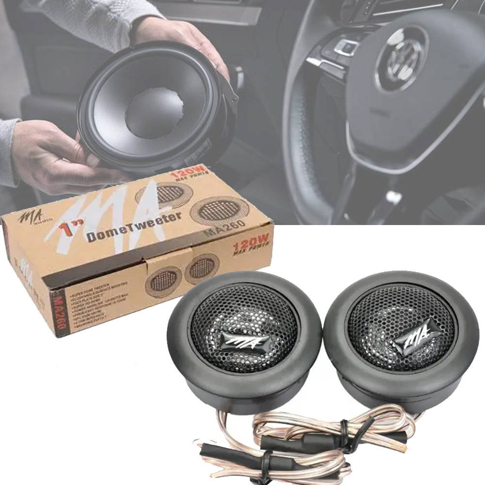 Динамики пищалки для авто D=6 cm MA-260 120W / Акустика в авто / Врезные автомобильные колонки диаметром 6 см
Динамики пищалки для авто D=6 cm MA-260 120W / Акустика в авто / Врезные автомобильные колонки диаметром 6 см