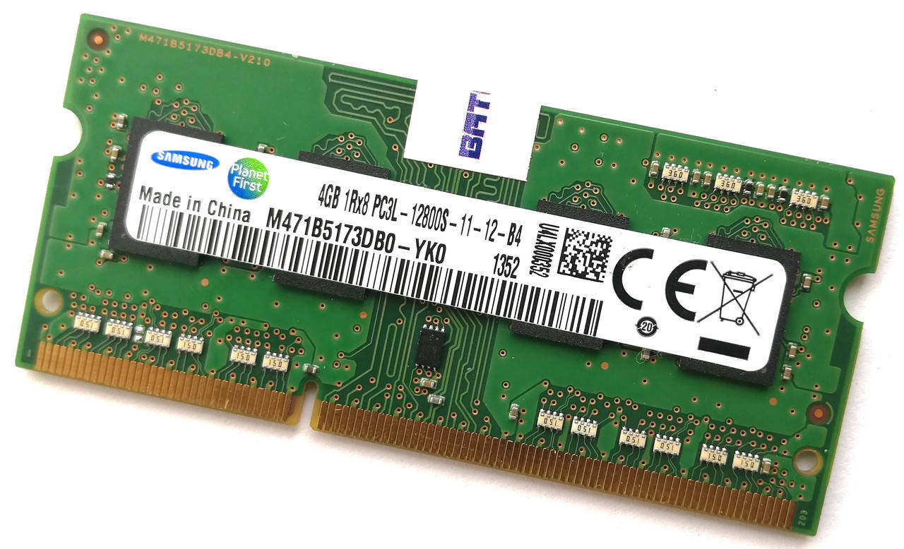 Оперативная память для ноутбука Samsung SODIMM DDR3L 4Gb 1600MHz 12800s CL11 (M471B5173DB0-YK0) Б/У
Оперативная память для ноутбука Samsung SODIMM DDR3L 4Gb 1600MHz 12800s CL11 (M471B5173DB0-YK0) Б/У