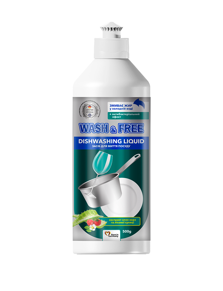 Средство для мытья посуды Wash & Free Экстракт алоэ вера и лесной земляники 722843 500 мл
Средство для мытья посуды Wash & Free Экстракт алоэ вера и лесной земляники 722843 500 мл